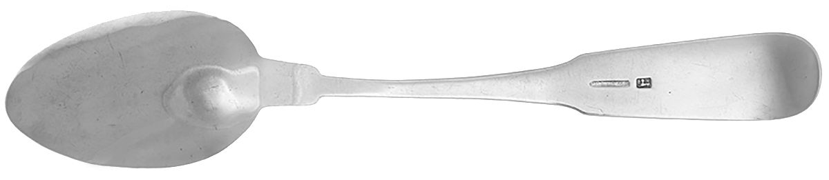 Coin Silver Flatware Tablespoon (Serving Spoon) by Abraham Fellows-2