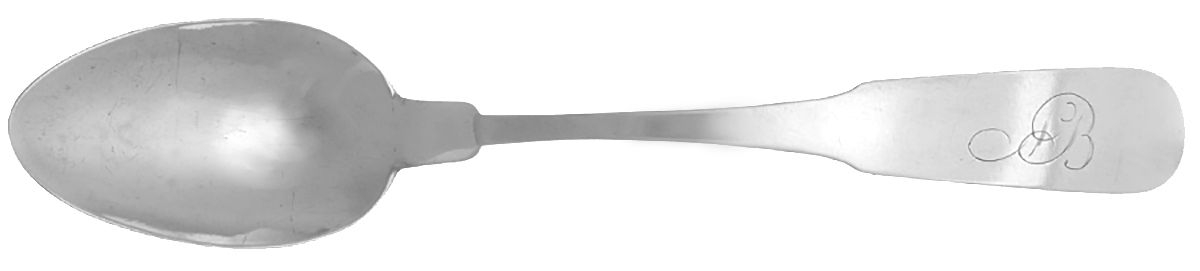 Coin Silver Flatware Tablespoon (Serving Spoon) by Abraham Fellows-1