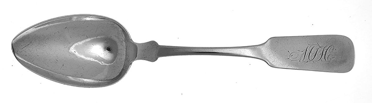 Coin Silver Flatware Tablespoon (Serving Spoon) by Atkins and Labagh-1