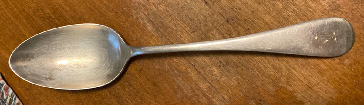 Coin Silver Flatware Place/Oval Soup Spoon by Abel Stowell-1