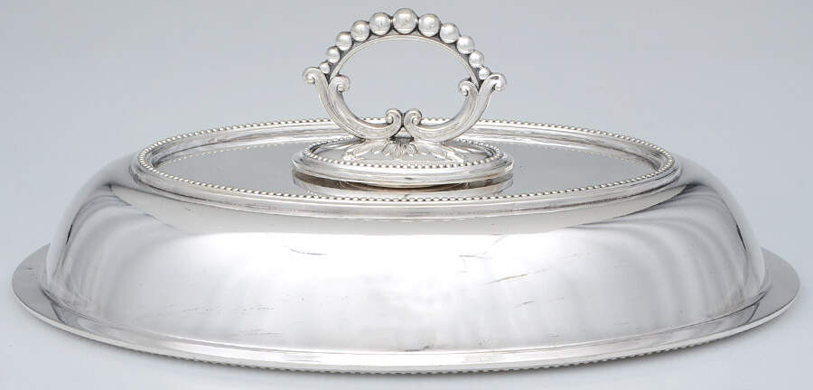 1642 (Silverplate, Hollowware) Lid for 10" Oval Double Vegetable by Army&Navy Cooperativ-1