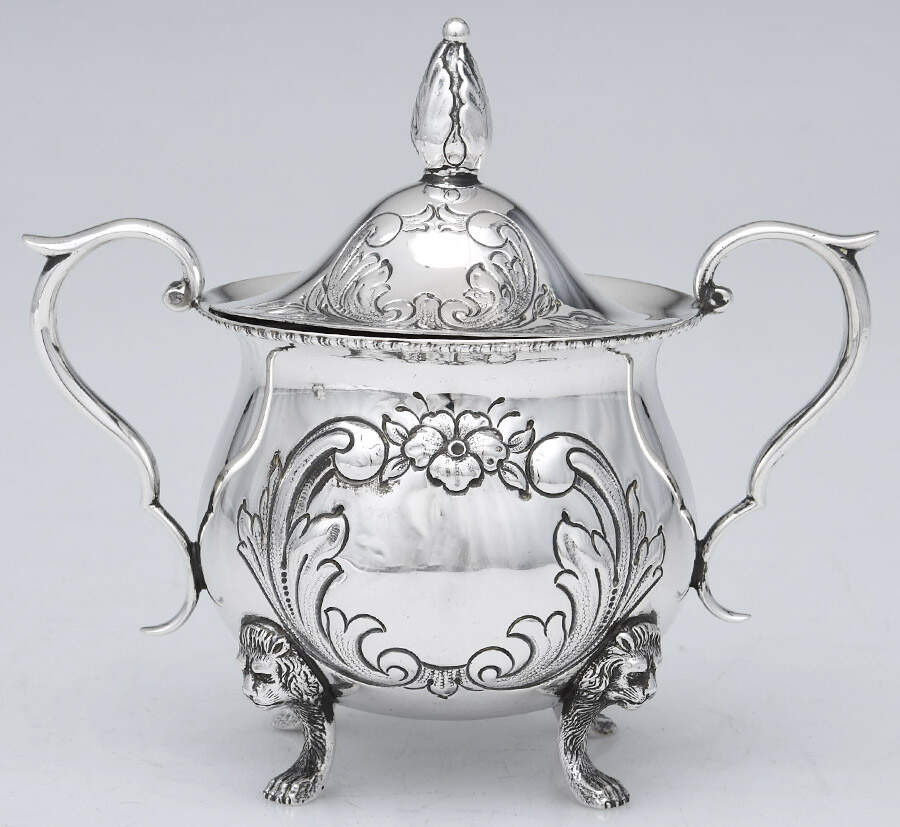 AMI1 (Sterling, Hollowware) Mini Sugar Bowl & Lid by Ambassador-1