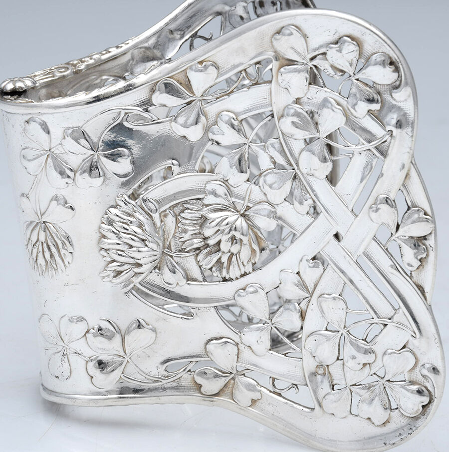 A4D1 (Sterling) Clam Shell Solid Asparagus Server by Alphonse Debain-2