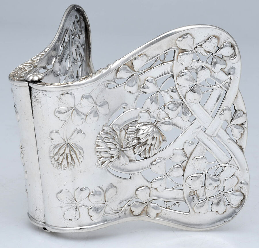 A4D1 (Sterling) Clam Shell Solid Asparagus Server by Alphonse Debain-1