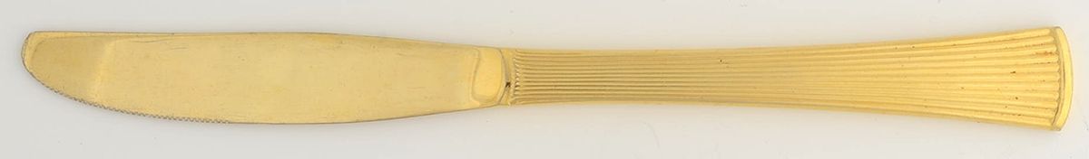 Golden St. Moritz (Gold Electroplate) Modern Solid Knife by Barclay Geneve-1