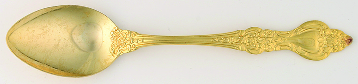 Golden Crown Royale (Gold Electroplate) Place/Oval Soup Spoon by Barclay Geneve-1