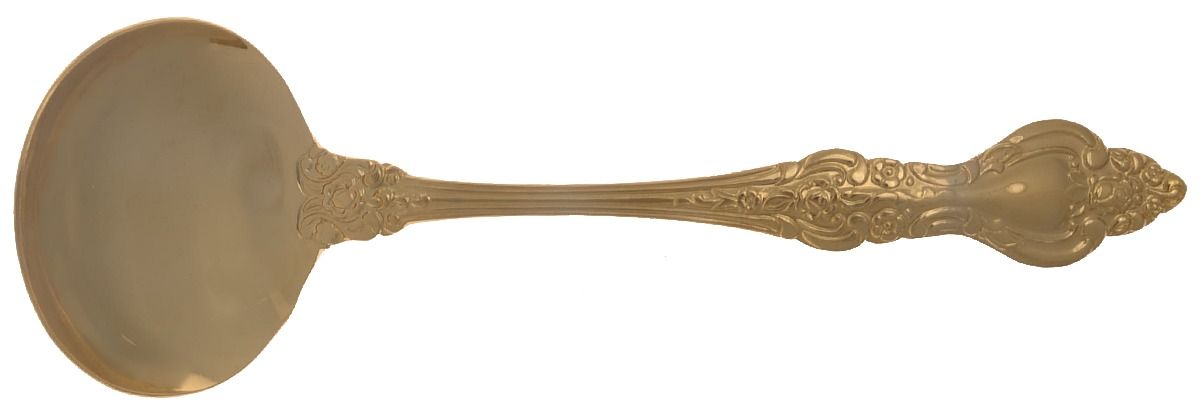 Golden Crown Royale (Gold Electroplate) Solid Gravy Ladle by Barclay Geneve-1