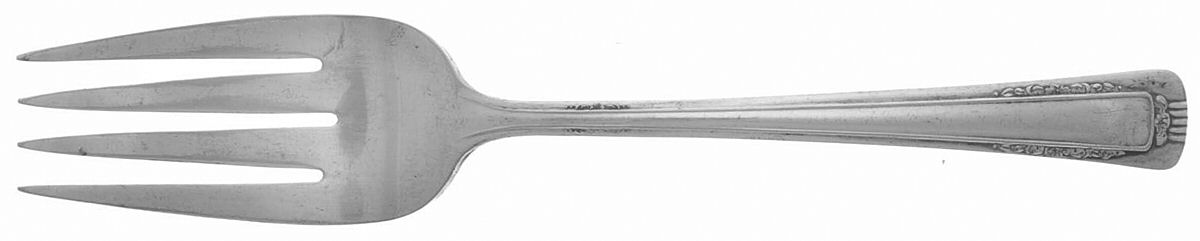 Baroness I (Silverplate, 1940) Small Solid Cold Meat Serving Fork by Baroness-1