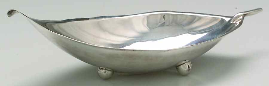 Sterling Hollowware Leaf Shape Bon Bon Bowl by Bailey, Banks & Biddle-1