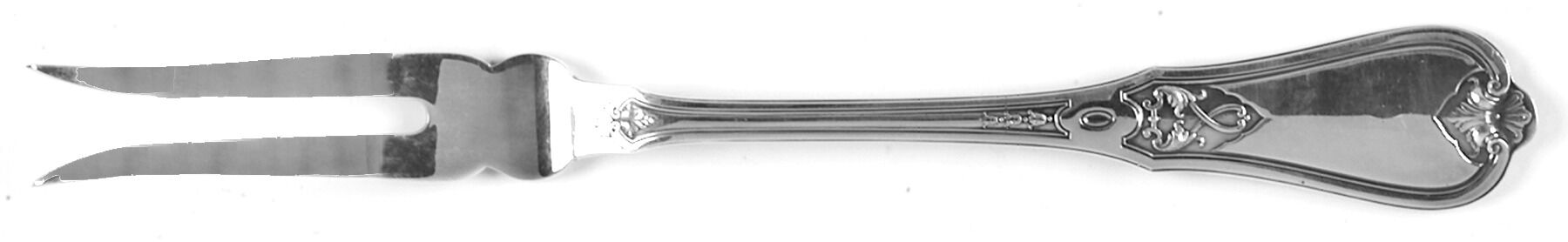 Alicante (Silverplate) Large 2-Tine Cold Meat Serving Fork by Buccellati-1