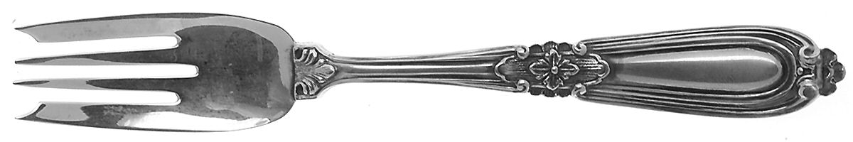 Esteval (Sterling) Large Individual Solid Fish/Salad Fork by Buccellati-1