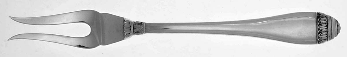 French Empire (Sterling) Large 2-Tine Cold Meat Serving Fork by Buccellati-1