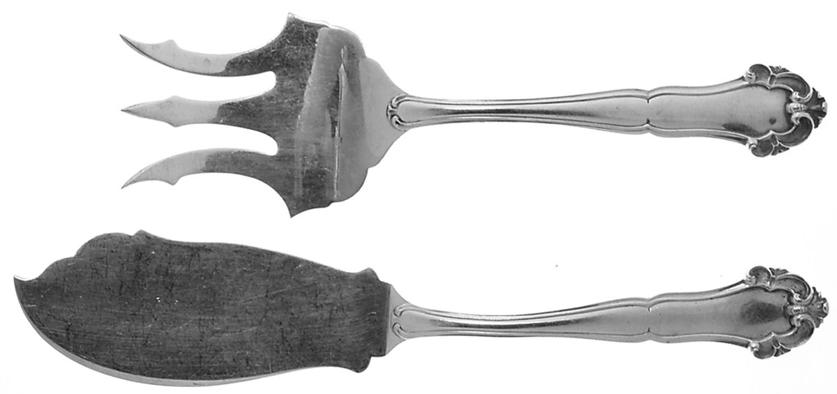 Grande Imperiale (Sterling) 2 Piece Large Solid Fish Serving Set by Buccellati-1