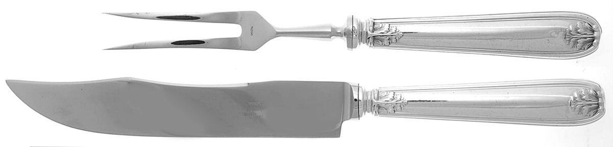Laura (Sterling) Small Stainless Blade 2-Piece Steak Carving Set by Buccellati-1