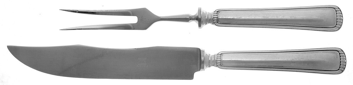 Milano (Sterling) Small Stainless Blade 2-Piece Steak Carving Set by Buccellati-1