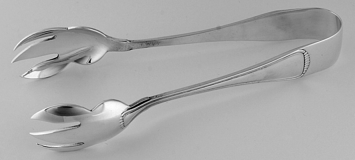 Milano (Sterling) Solid Pastry Tongs by Buccellati-1