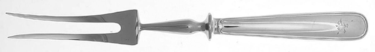 Old Italian (Sterling) Large Stainless-Prong Roast Carving Fork by Buccellati-1