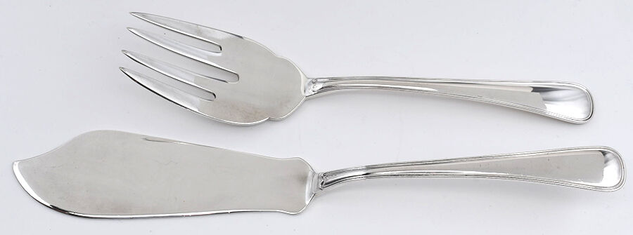 Old Italian (Sterling) Solid 2-Piece Small Fish Serving Set by Buccellati-1