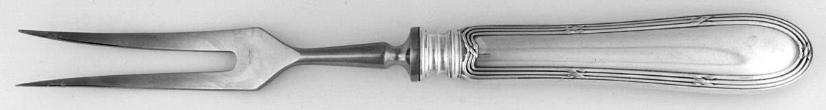 Parma (Sterling) Large Stainless-Prong Roast Carving Fork by Buccellati-1