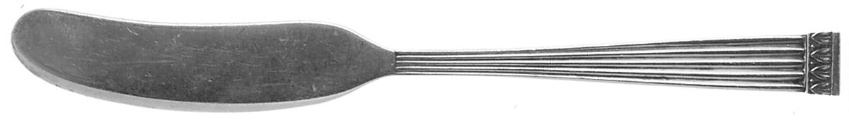 Rigato (Sterling) Flat Handle Butter Spreader by Buccellati-1