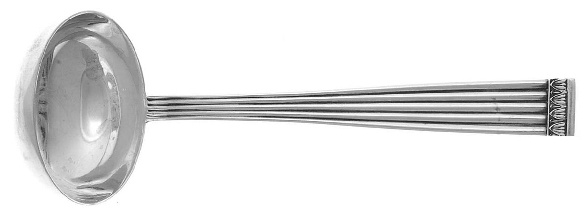 Rigato (Sterling) Solid Gravy Ladle by Buccellati-1