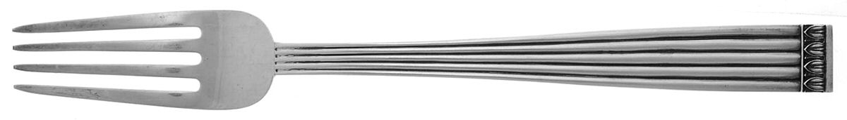 Rigato (Sterling) Solid Serving Fork by Buccellati-1