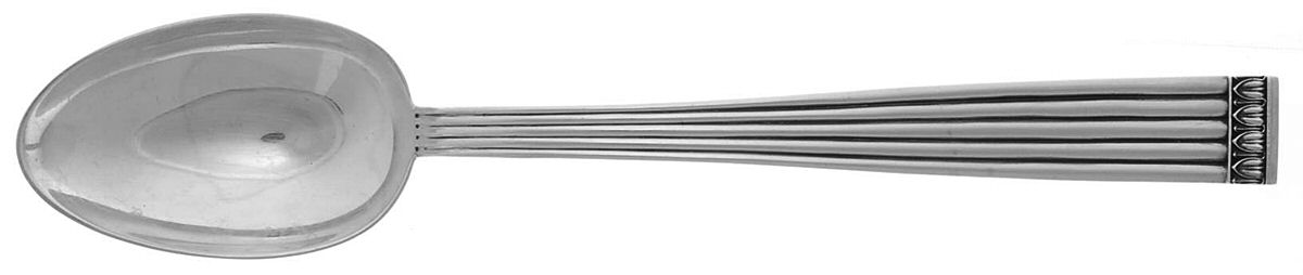 Rigato (Sterling) Solid Serving Spoon by Buccellati-1