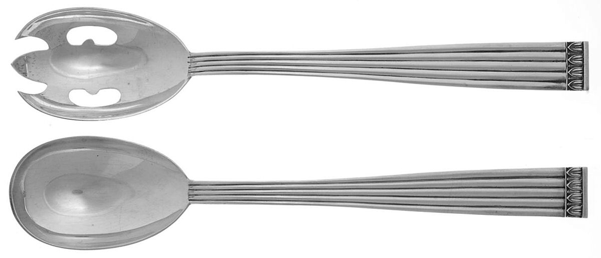 Rigato (Sterling) (2 Pc) Solid Salad Set by Buccellati-1