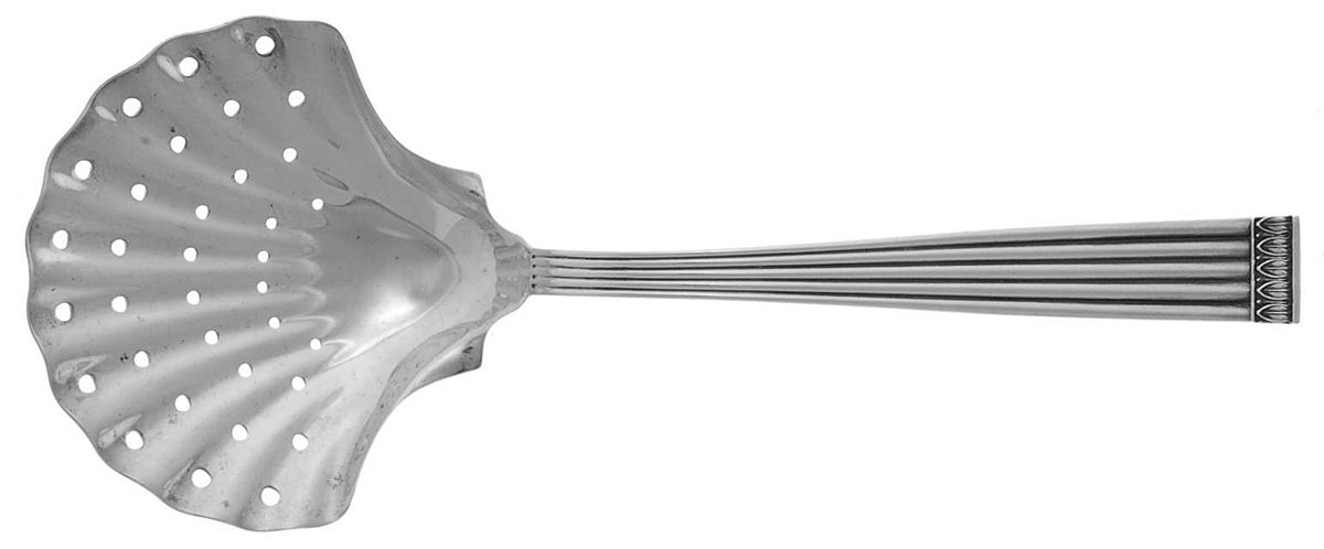 Rigato (Sterling) Pierced Vegetable Serving Spoon by Buccellati-1