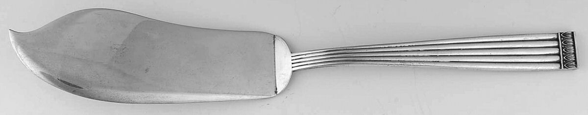 Rigato (Sterling) Large Solid Fish Serving Knife by Buccellati-1