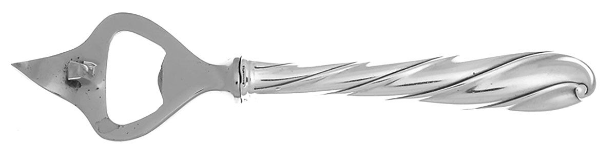 Torchon (Sterling) Bottle Opener with Stainless Bowl by Buccellati-1
