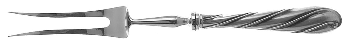 Torchon (Sterling) Large Stainless-Prong Roast Carving Fork by Buccellati-1