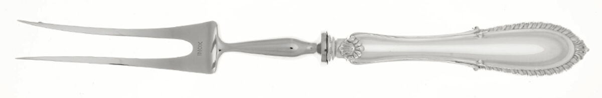Villa D'Este (Sterling) Large Stainless-Prong Roast Carving Fork by Buccellati-1