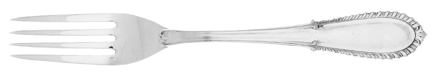 Villa D'Este (Sterling) Luncheon/Dessert Fork, Solid Piece by Buccellati-1