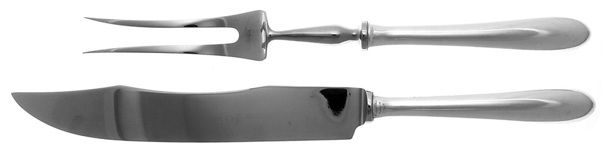 Winterset (Sterling) Large 2-Piece Roast Carving Set w/Stainless Blade by Buccellati-1