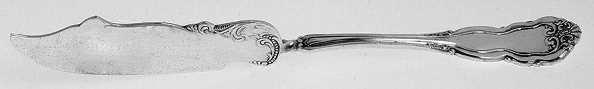 Lafayette (Silverplate, 1900) Flat Twisted Handle Master Butter Knife by Benedict-1
