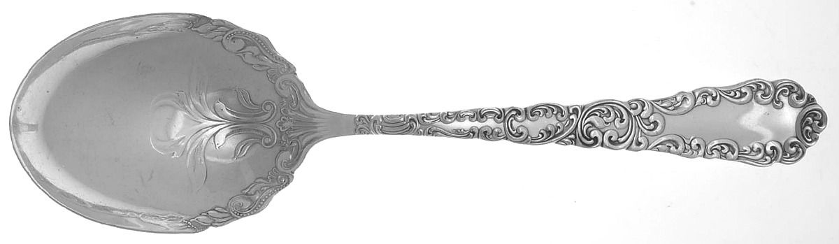 Benedict Three (Silverplate) Solid Smooth Casserole Spoon by Benedict-1
