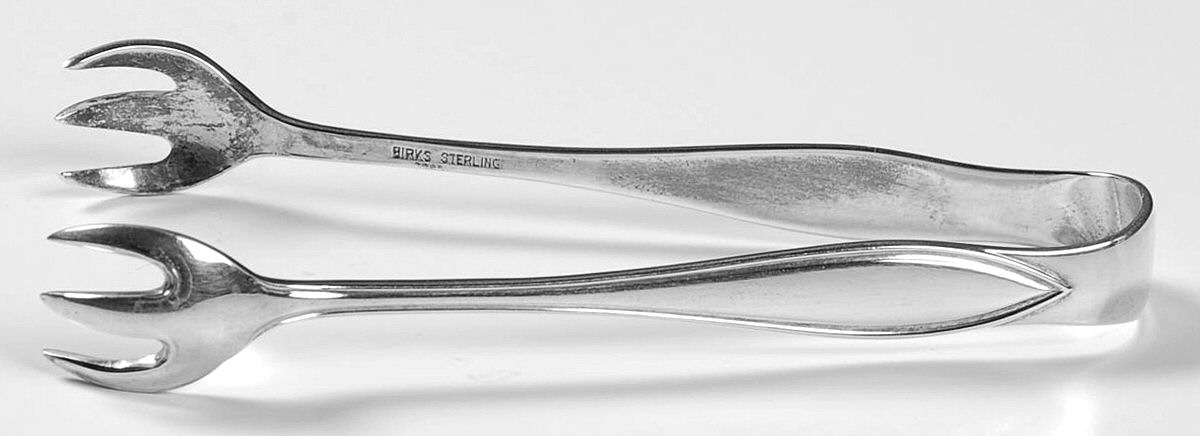 BIR2 (STERLING) Sugar Tongs by Birks Silver-1