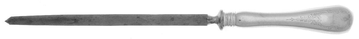 Brentwood (Sterling) Large Roast Steel Rod Knife Sharpener by Birks Silver-1