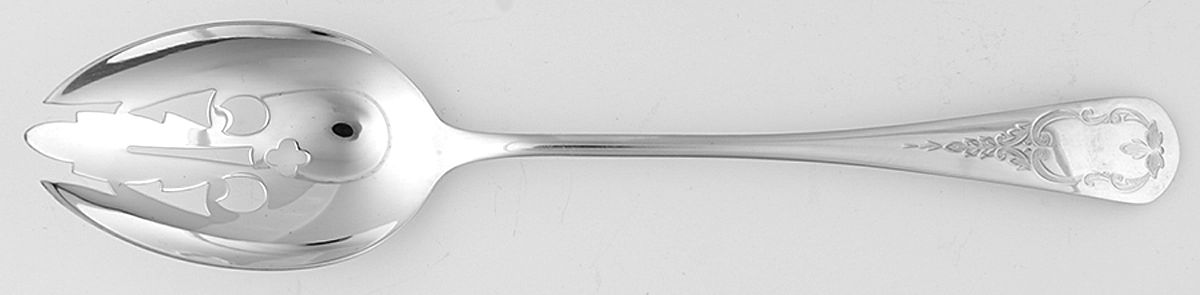Brentwood (Sterling) Pierced Tablespoon (Serving Spoon) by Birks Silver-1