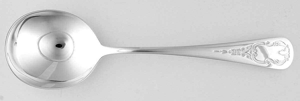 Brentwood (Sterling) Round Bowl Soup Spoon (Gumbo) by Birks Silver-1