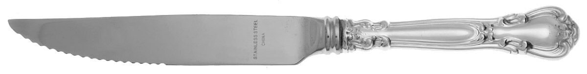 Chantilly (Sterling, No Monograms) Steak Knife Individual Hollow, Serrate HC by Birks Silver-1