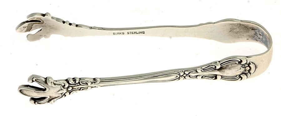 Chantilly (Sterling, No Monograms) Bon Bon Tongs by Birks Silver-1