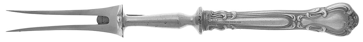 Chantilly (Sterling, No Monograms) Small Steak Carving Fork with Stainless Prongs by Birks Silver-1