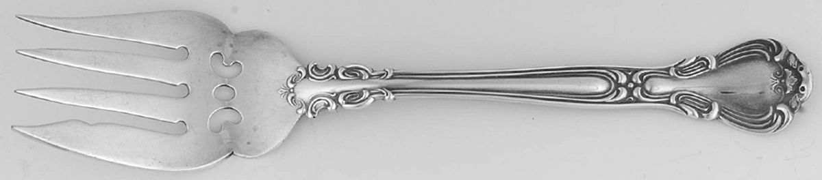 Chantilly (Sterling, No Monograms) Small Solid Cold Meat Serving Fork by Birks Silver-1