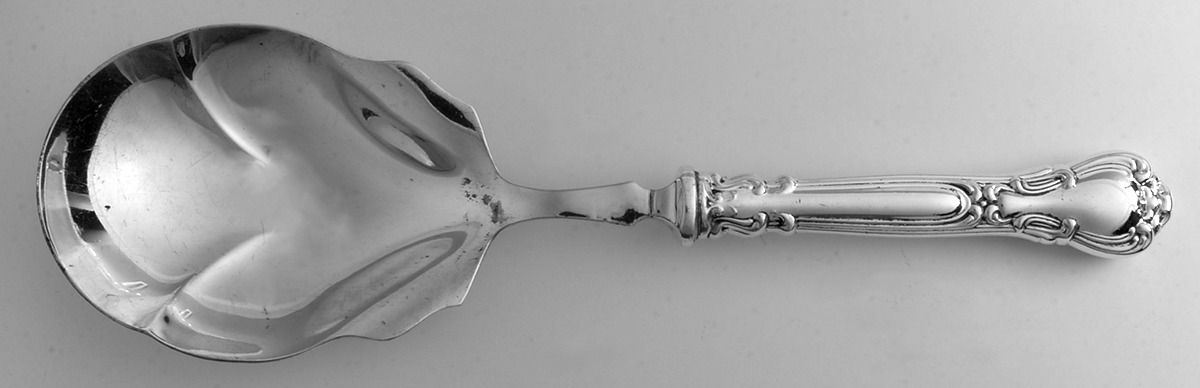 Chantilly (Sterling, No Monograms) Casserole Spoon with Silverplate Shell Bowl by Birks Silver-1