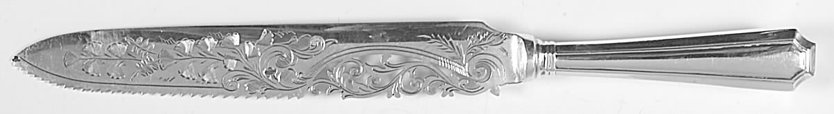 Devonshire (Sterling) Cake Saw with Silverplate Blade by Birks Silver-1