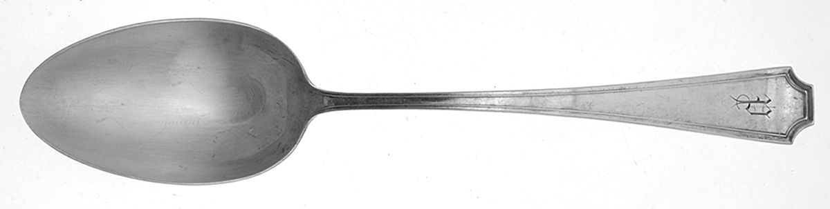 Devonshire (Sterling) Monogram Tablespoon (Serving Spoon) by Birks Silver-1