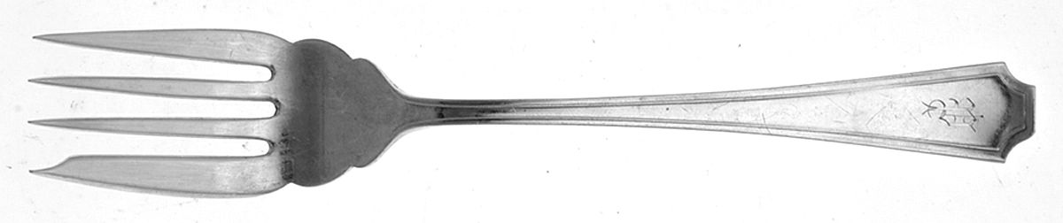 Devonshire (Sterling) Monogram Individual Salad Fork by Birks Silver-1
