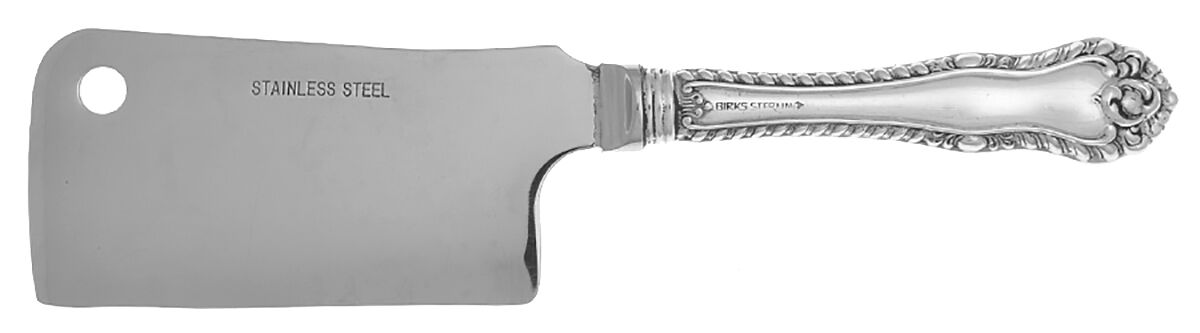 Gadroon (Sterling, No Monograms) Cheese Cleaver with Stainless Blade HC by Birks Silver-1